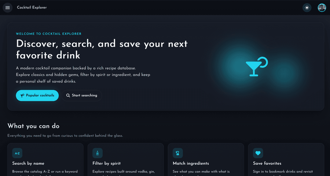 Project user interface screenshot